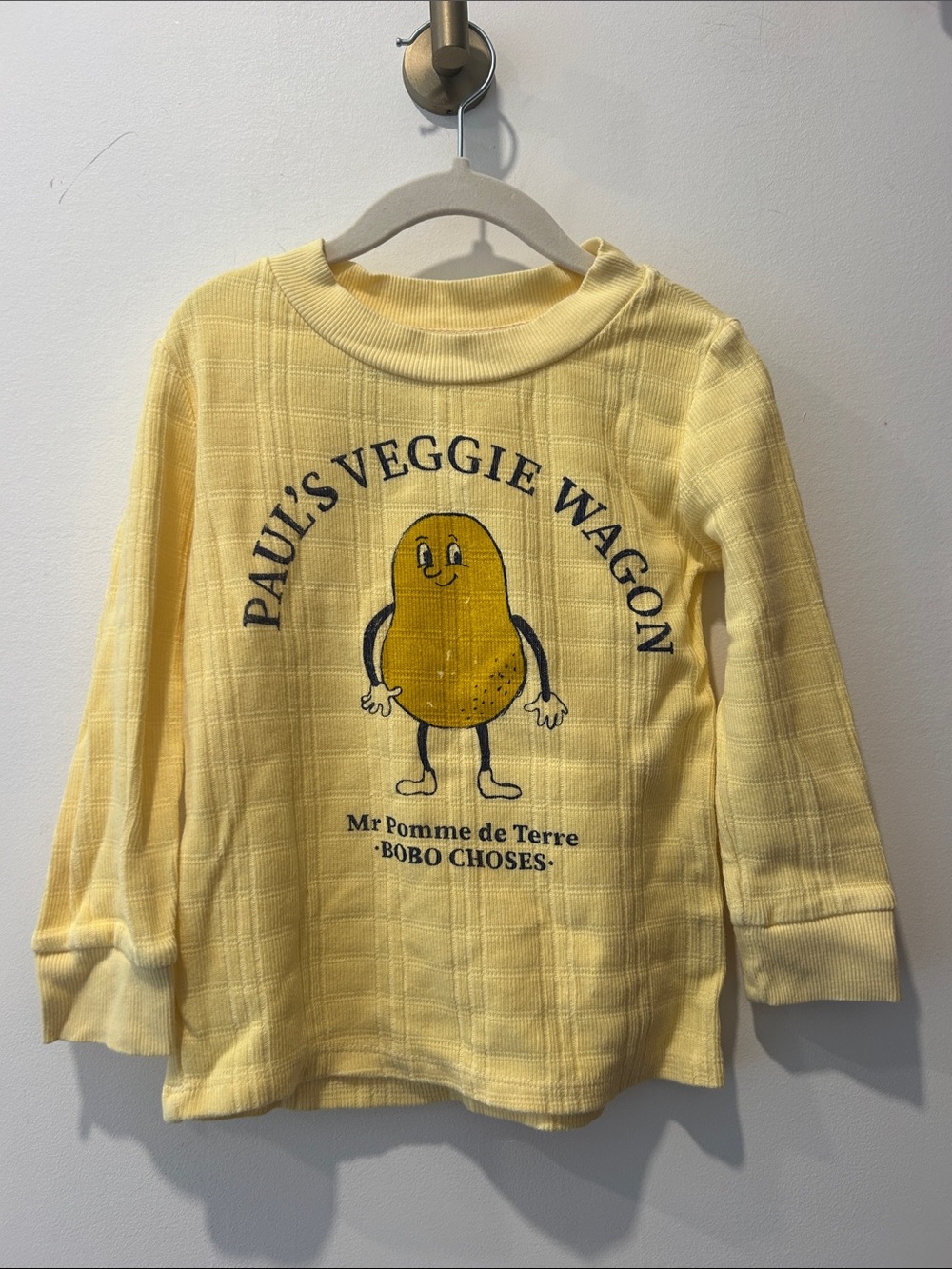 Bobo Choses Yellow 'Paul's Veggie Wagon' Long Sleeve Tee